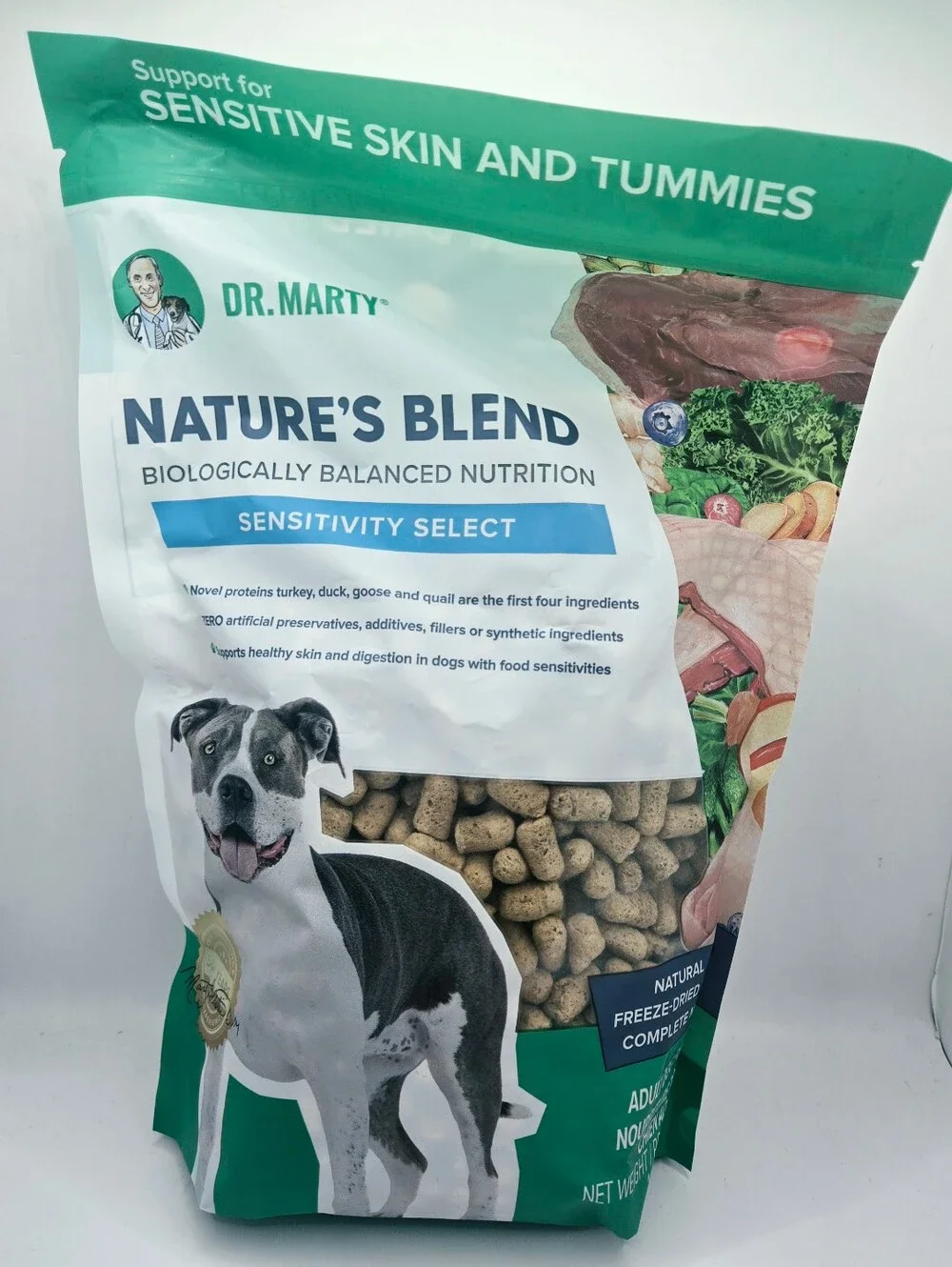 Dr. Marty Nature's Blend Sensitivity Select Freeze-Dried Raw Dog Food 16 oz 2028